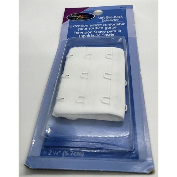 SOFT COMFORT BRA BACK EXTENDERS 3 HOOK 2 1/4"  ADDS 1" TO 3" TO BRA BACK! - Picture 1 of 3